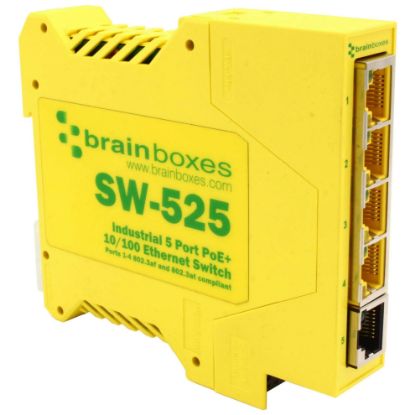 Picture of SW-525 Industrial 5 Port PoE+ 10/100 Ethernet Switch